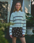 MASON'S DAUGHTER | Danielle Sweater, Ivory & Cocoa Striped Knit
