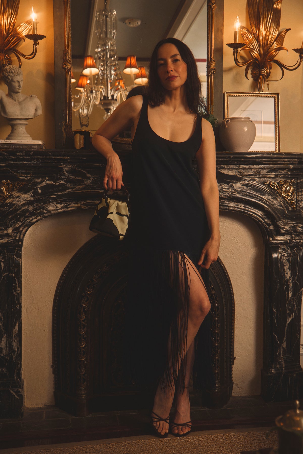 MASON'S DAUGHTER | Martha Fringe Dress, Navy