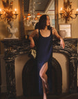 MASON'S DAUGHTER | Martha Fringe Dress, Navy