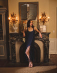 MASON'S DAUGHTER | Martha Fringe Dress, Navy