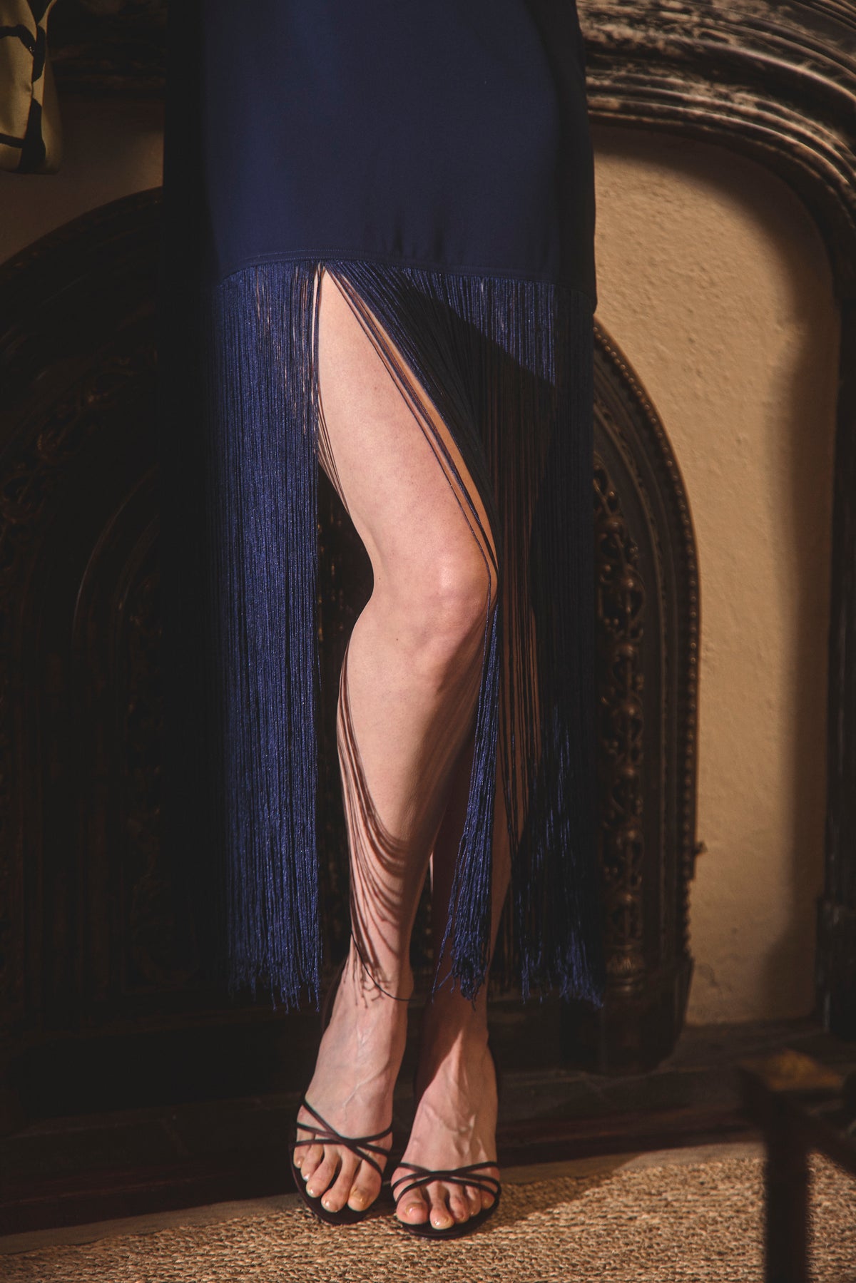 MASON'S DAUGHTER | Martha Fringe Dress, Navy