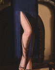 MASON'S DAUGHTER | Martha Fringe Dress, Navy